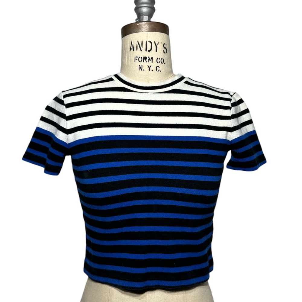 T by Alexander Wang Striped Crop Top